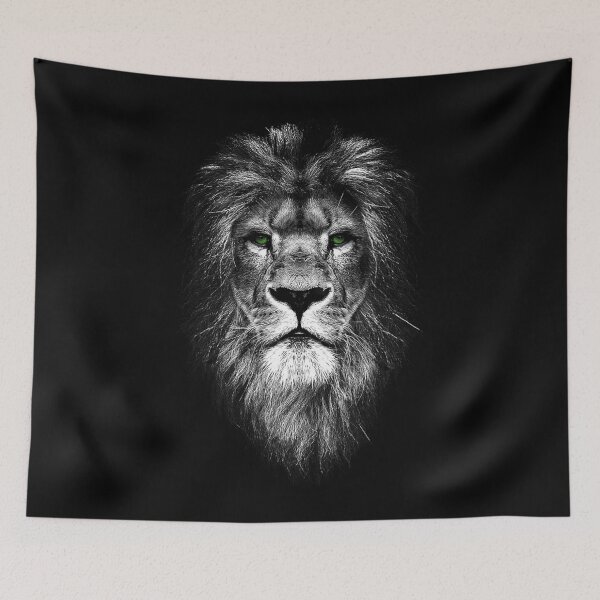 Item preview, Cool lion with green eyes 		 designed and sold by munukbdips99.