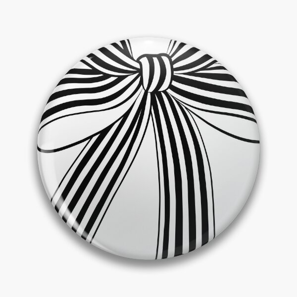 Item preview, Black Striped Ribbon Bow – Elegant Minimal Coquette Aesthetic Design designed and sold by PnrArtDesign.
