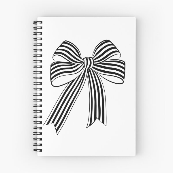 Item preview, Black Striped Ribbon Bow – Elegant Minimal Coquette Aesthetic Design designed and sold by PnrArtDesign.