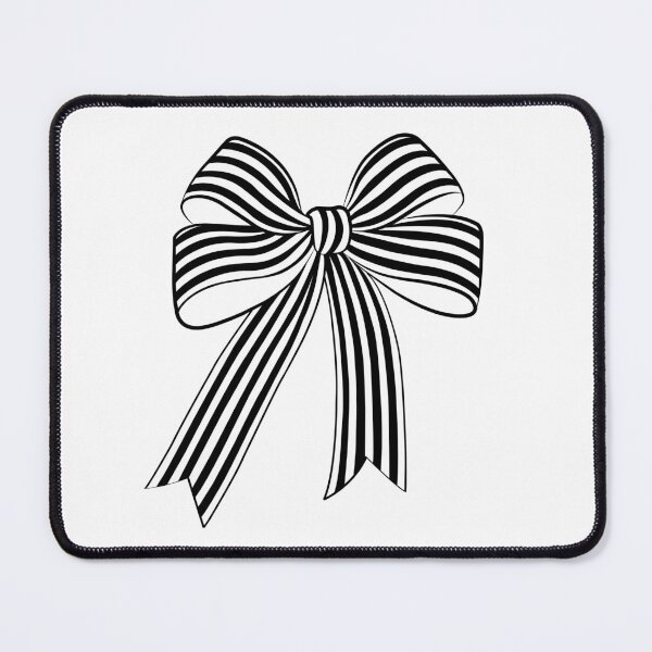Item preview, Black Striped Ribbon Bow – Elegant Minimal Coquette Aesthetic Design designed and sold by PnrArtDesign.