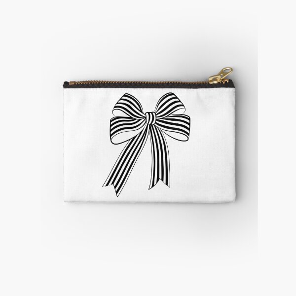 Item preview, Black Striped Ribbon Bow – Elegant Minimal Coquette Aesthetic Design designed and sold by PnrArtDesign.
