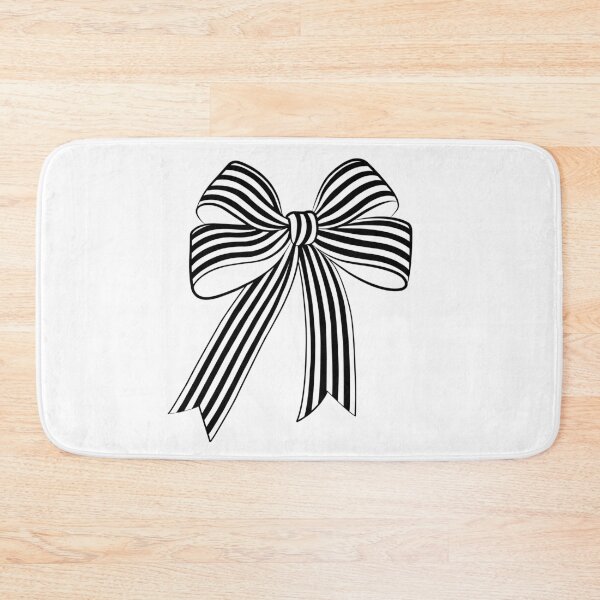 Item preview, Black Striped Ribbon Bow – Elegant Minimal Coquette Aesthetic Design designed and sold by PnrArtDesign.