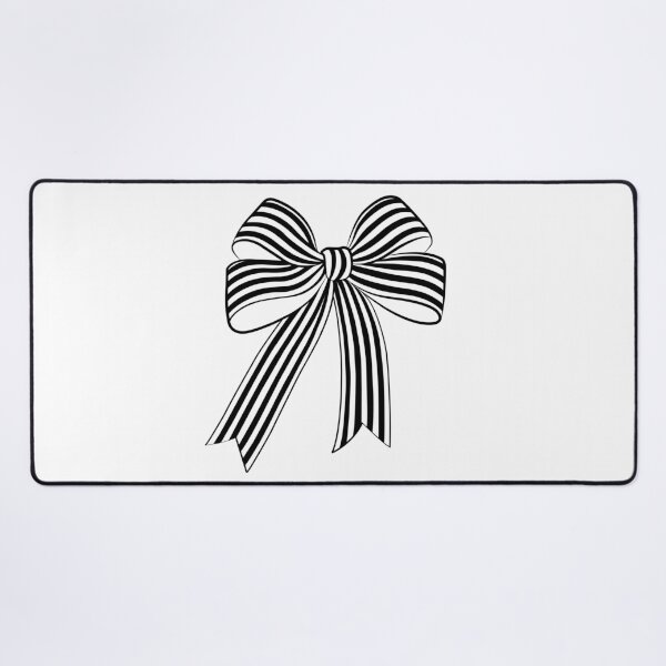 Item preview, Black Striped Ribbon Bow – Elegant Minimal Coquette Aesthetic Design designed and sold by PnrArtDesign.