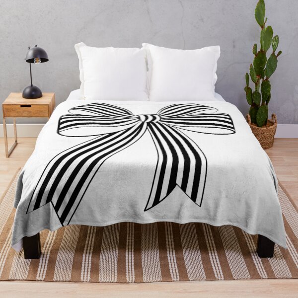 Item preview, Black Striped Ribbon Bow – Elegant Minimal Coquette Aesthetic Design designed and sold by PnrArtDesign.