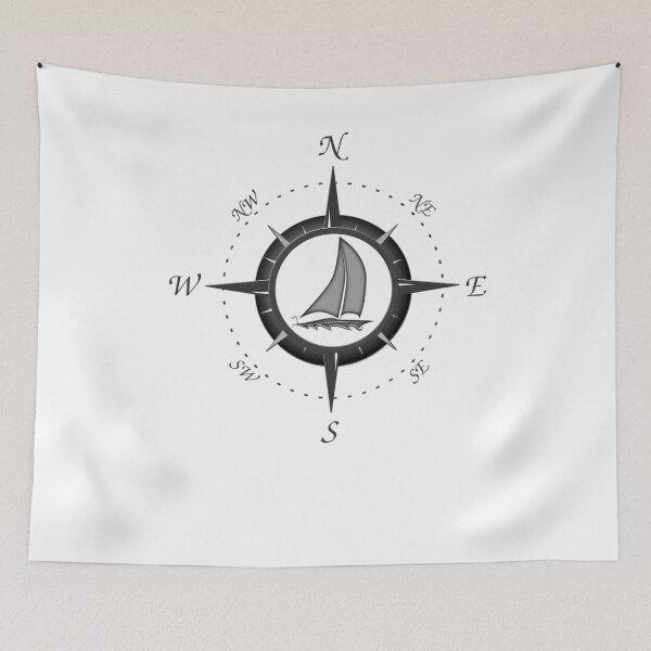 Item preview, Sailboat And Compass Rose  	 designed and sold by nrupawdgh41.