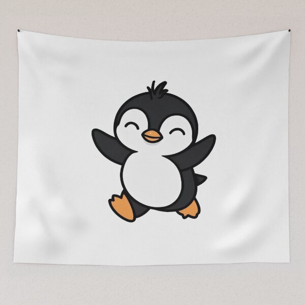 Item preview, Cheerful Cartoon Penguin Dancing designed and sold by ranipurisa.
