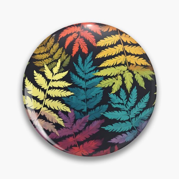 Item preview, Vibrant Rainbow Silver Fern Fronds Leaf Print designed and sold by LeafPrints.