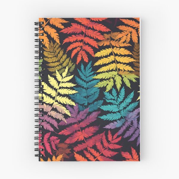 Item preview, Vibrant Rainbow Silver Fern Fronds Leaf Print designed and sold by LeafPrints.