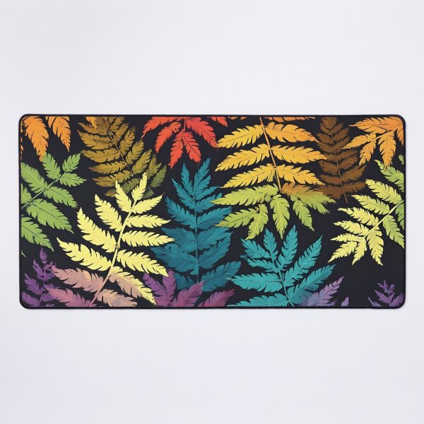 Item preview, Vibrant Rainbow Silver Fern Fronds Leaf Print designed and sold by LeafPrints.