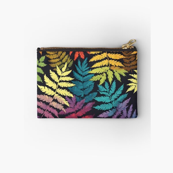 Item preview, Vibrant Rainbow Silver Fern Fronds Leaf Print designed and sold by LeafPrints.