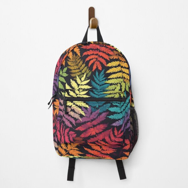 Item preview, Vibrant Rainbow Silver Fern Fronds Leaf Print designed and sold by LeafPrints.