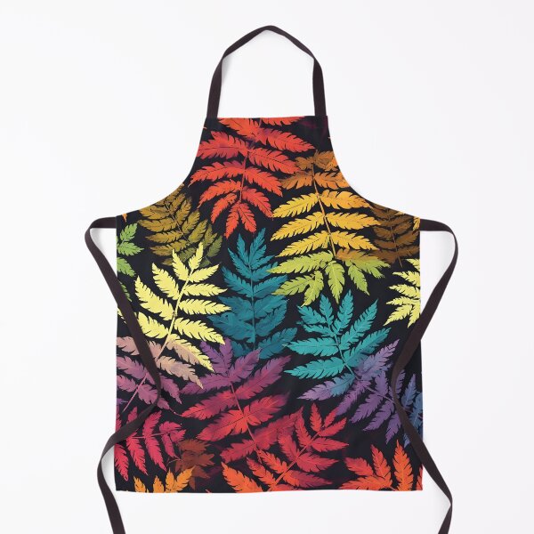 Item preview, Vibrant Rainbow Silver Fern Fronds Leaf Print designed and sold by LeafPrints.