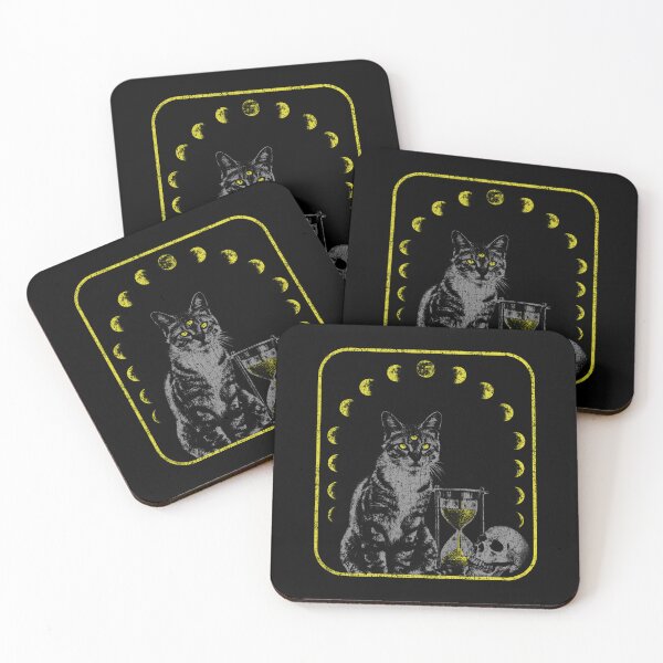 Item preview, Eternal Watch – Cat of Time With Hourglass and Skull designed and sold by jagatdsgn.