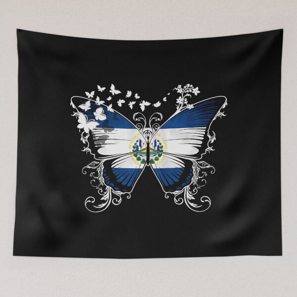 Item preview, El Salvador Flag 	 Butterfly Graphic 		 designed and sold by lnhdbyjsm70.
