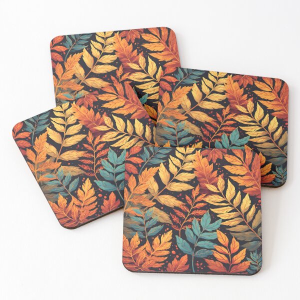 Item preview, Feathery Fern Fronds Vibrant Fall Theme Autumn Colors designed and sold by LeafPrints.