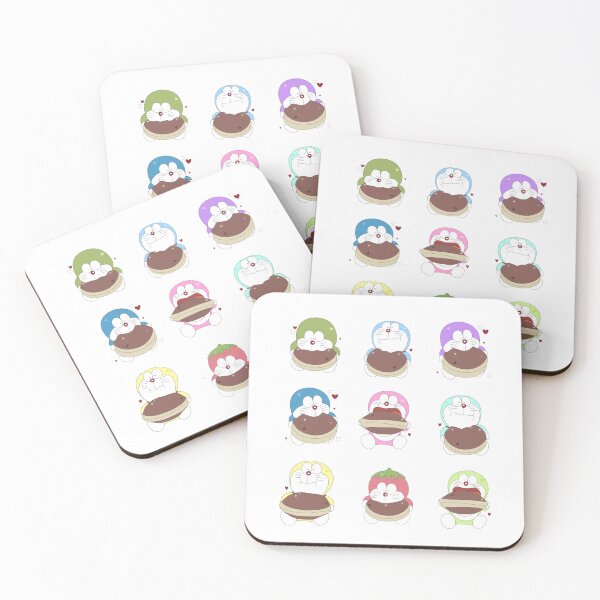 Item preview, Rainbow Mini-Doras eating Dorayaki Pancakes designed and sold by Greatbluewhale3.