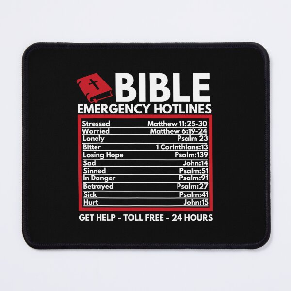 Item preview, Bible Emergency Numbers - Funny Christian Bible &amp; Jesus 		 designed and sold by qnjbwaeje84.