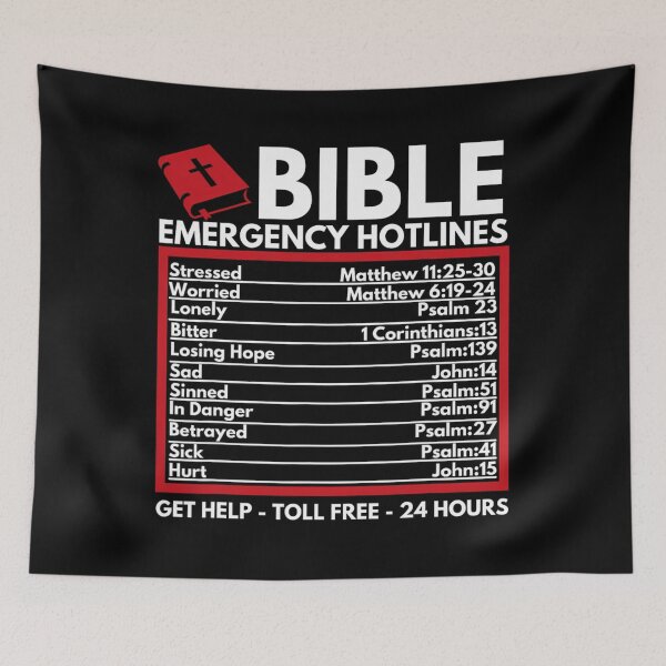 Item preview, Bible Emergency Numbers - Funny Christian Bible &amp; Jesus 		 designed and sold by qnjbwaeje84.