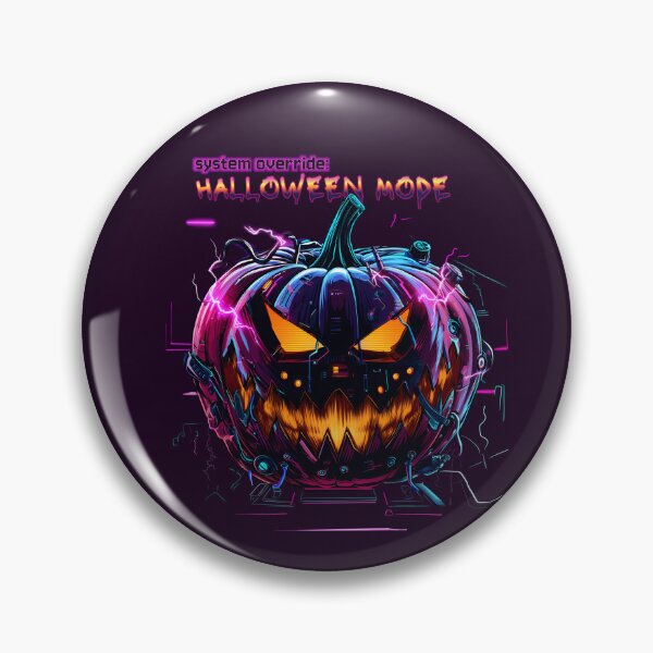 Item preview, System Override: Cyberpunk Halloween Pumpkin Mode designed and sold by STITCHDROID.