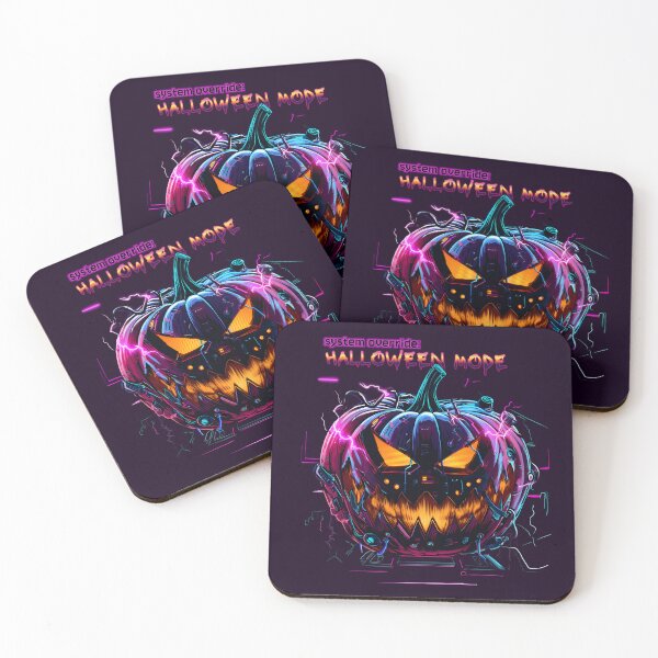Item preview, System Override: Cyberpunk Halloween Pumpkin Mode designed and sold by STITCHDROID.
