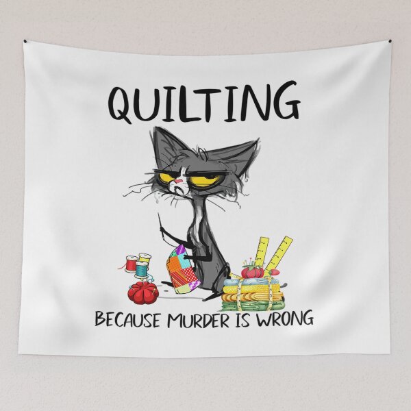 Aperçu de l'œuvre Quilting parce que le meurtre est mal créée et vendue par lziavbco20.