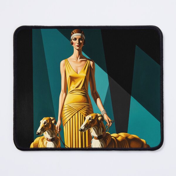 Item preview, The Golden Borzoi - Original Art Deco Artwork designed and sold by elektronen.