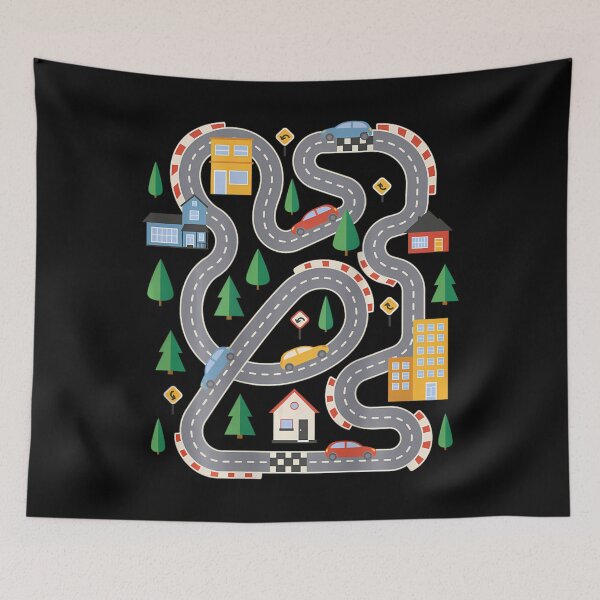 Item preview, Cool Playmat Car Race Track On Back Cute Toddler 		 designed and sold by munukbdips99.