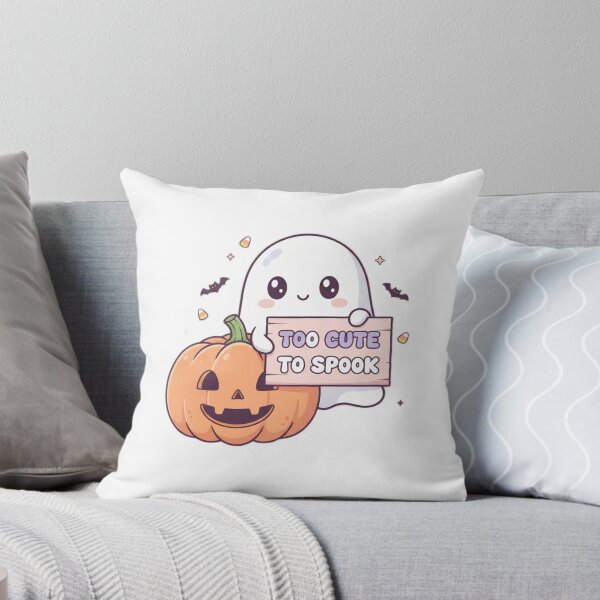 Item preview, Cute Ghost Halloween Design | "Too Cute to Spook" Pumpkin Kawaii Art Merch | Spooky Season Tee & Sticker designed and sold by wilnickvisuals.