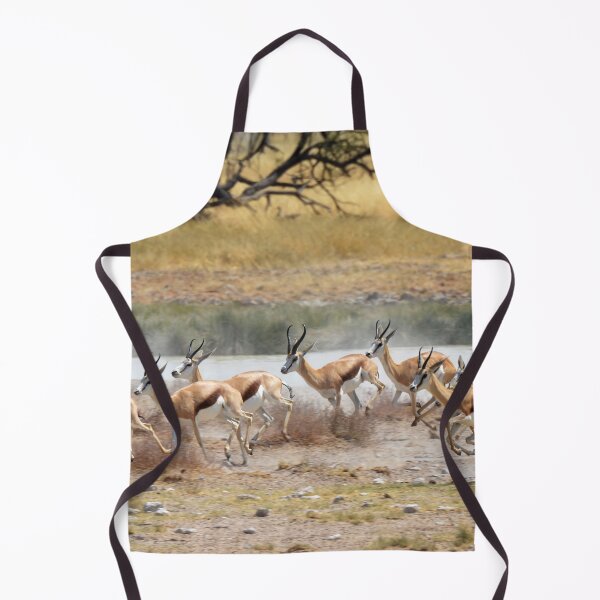 Item preview, Dust and Grace – A Herd of Springbok Running Free in Etosha designed and sold by DavideAntoniani.