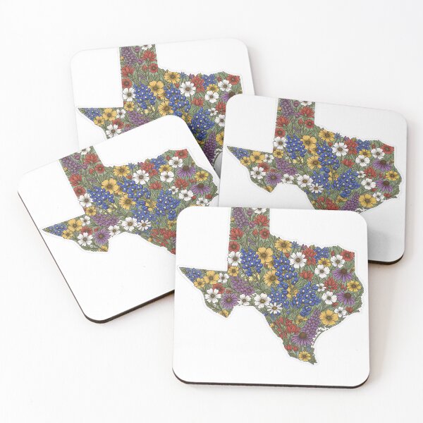 Item preview, Vintage Texas Wildflower Map  Botanical State Art designed and sold by LittleArij.