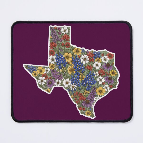 Item preview, Vintage Texas Wildflower Map Botanical State Art designed and sold by LittleArij.