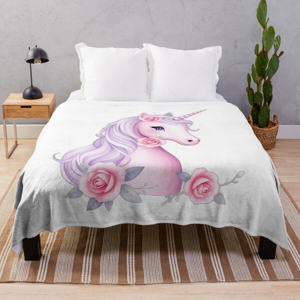 Item preview, Lavender Unicorn with Rose Motifs designed and sold by sharon1210.