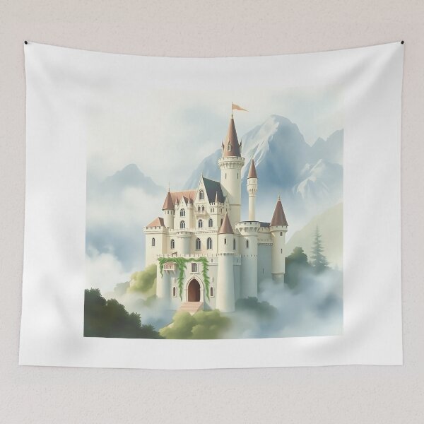Item preview, Cream Watercolor Castle with Vines designed and sold by sharon1210.