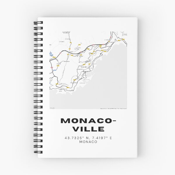 Item preview, Monaco-Ville Map Print | Minimalist Black & White Historic District Art designed and sold by RM-Journey.