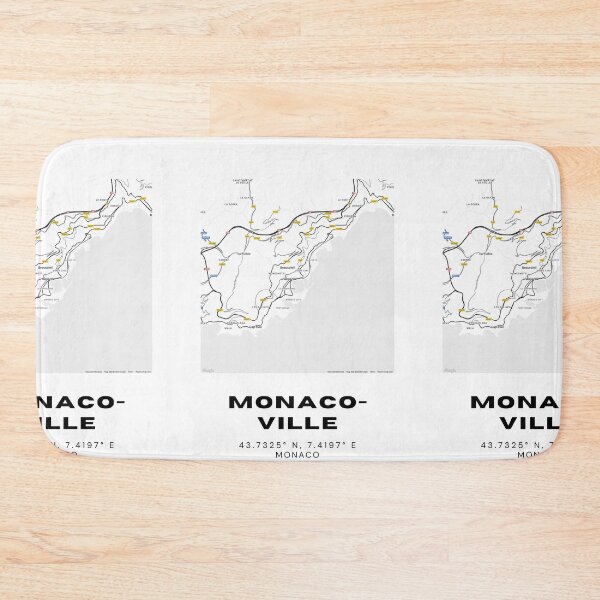 Item preview, Monaco-Ville Map Print | Minimalist Black & White Historic District Art designed and sold by RM-Journey.