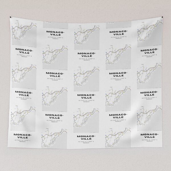 Item preview, Monaco-Ville Map Print | Minimalist Black & White Historic District Art designed and sold by RM-Journey.
