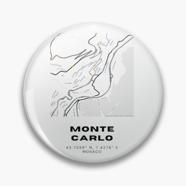 Item preview, Monte Carlo Map Art | Minimalist Monaco Design in Black and White designed and sold by RM-Journey.