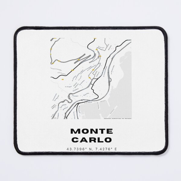 Item preview, Monte Carlo Map Art | Minimalist Monaco Design in Black and White designed and sold by RM-Journey.