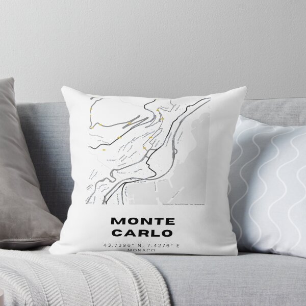 Item preview, Monte Carlo Map Art | Minimalist Monaco Design in Black and White designed and sold by RM-Journey.