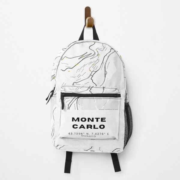 Item preview, Monte Carlo Map Art | Minimalist Monaco Design in Black and White designed and sold by RM-Journey.