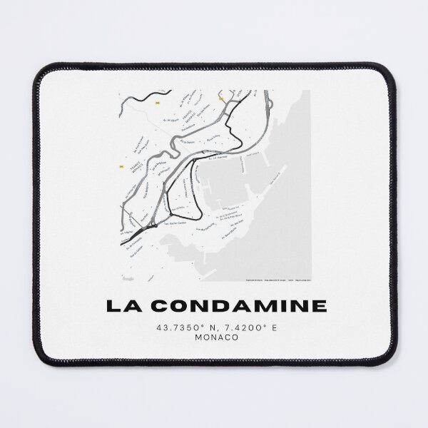 Item preview, La Condamine Monaco Map Poster | Minimalist Black & White Wall Art designed and sold by RM-Journey.