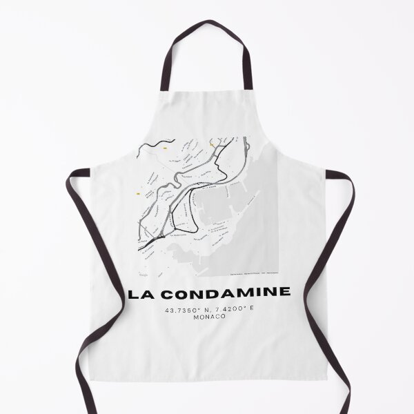 Item preview, La Condamine Monaco Map Poster | Minimalist Black & White Wall Art designed and sold by RM-Journey.
