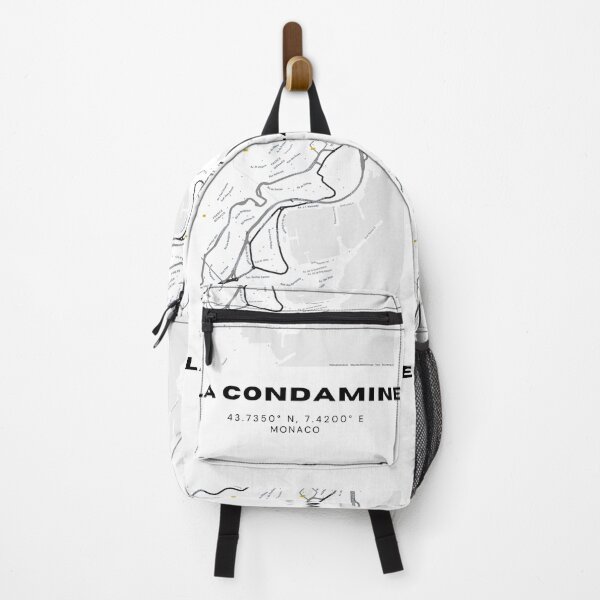 Item preview, La Condamine Monaco Map Poster | Minimalist Black & White Wall Art designed and sold by RM-Journey.