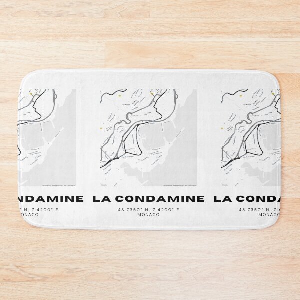 Item preview, La Condamine Monaco Map Poster | Minimalist Black & White Wall Art designed and sold by RM-Journey.