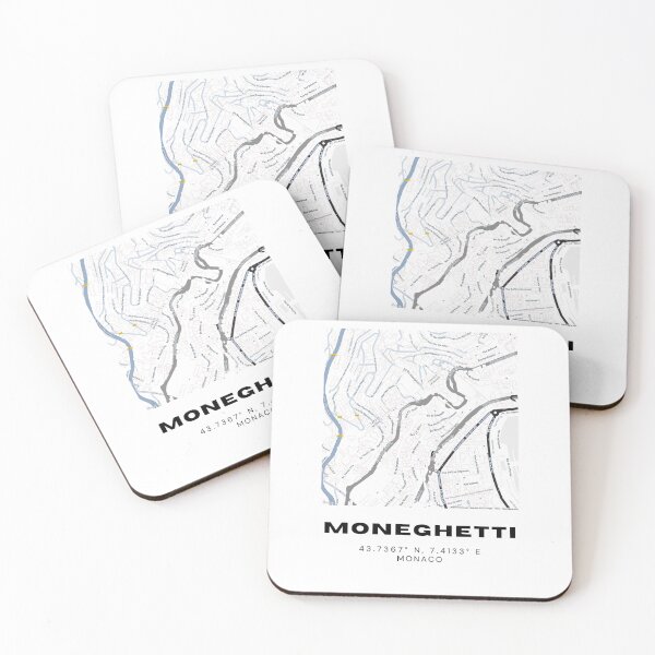 Item preview, Moneghetti Map Art | Monaco Minimalist Black & White Poster designed and sold by RM-Journey.