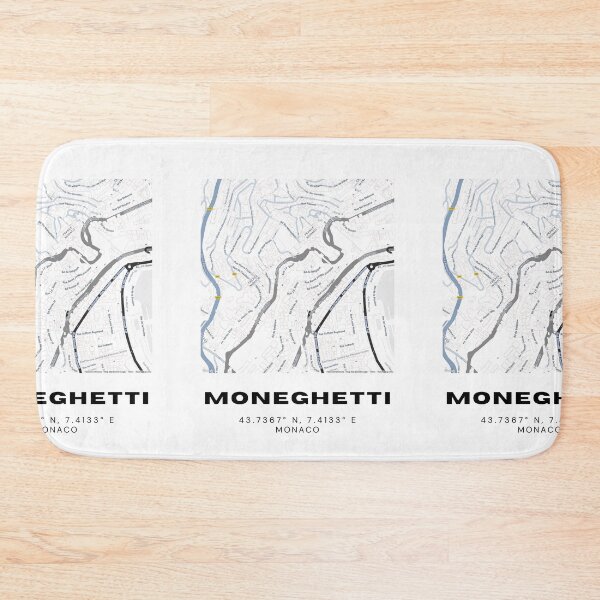 Item preview, Moneghetti Map Art | Monaco Minimalist Black & White Poster designed and sold by RM-Journey.