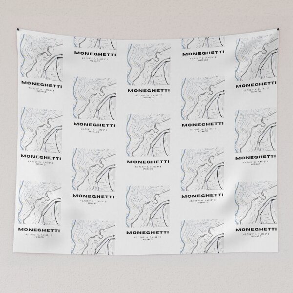 Item preview, Moneghetti Map Art | Monaco Minimalist Black & White Poster designed and sold by RM-Journey.