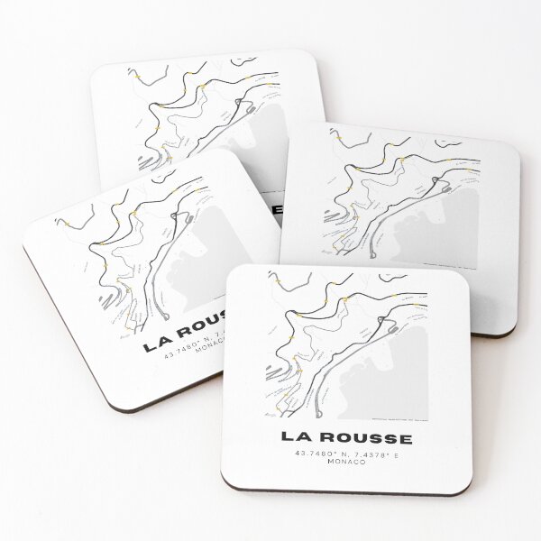 Item preview, La Rousse–Saint Roman Map Print | Minimalist Monaco Black & White Art designed and sold by RM-Journey.