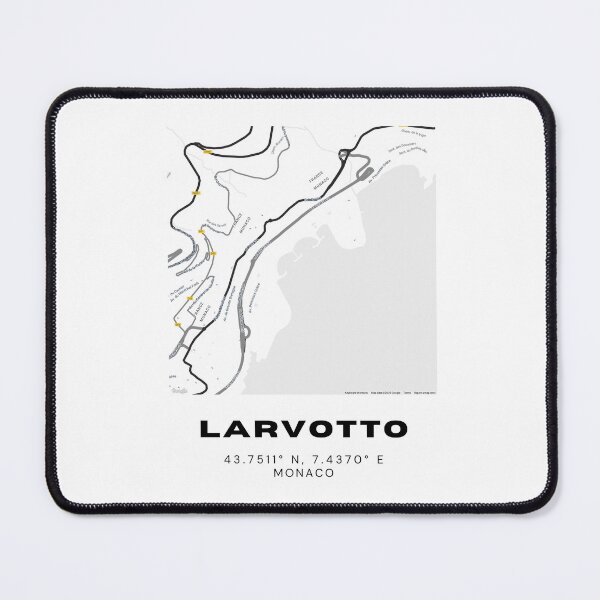 Item preview, Larvotto Monaco Map Poster | Minimalist Beachfront Design designed and sold by RM-Journey.