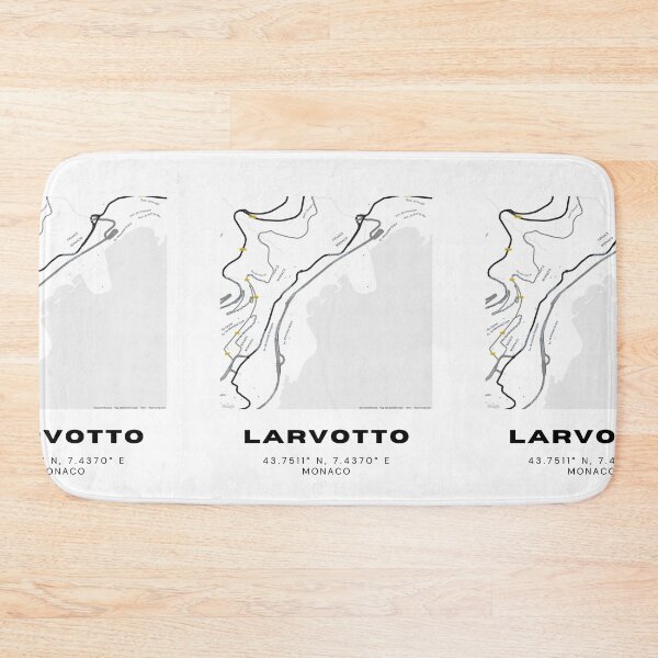 Item preview, Larvotto Monaco Map Poster | Minimalist Beachfront Design designed and sold by RM-Journey.